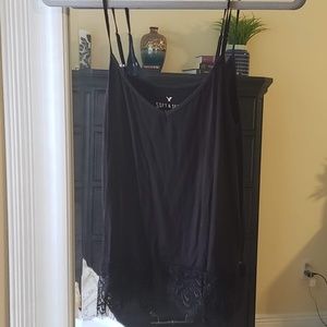 Black Cami with Lace Detail